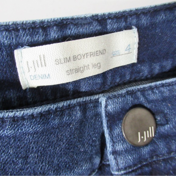 J. Jill Slim Boyfriend Straight Leg Denim Jeans Size 4 - Picture 4 of 14